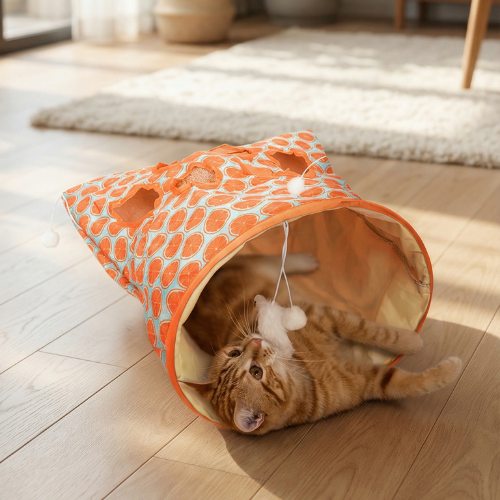 Saco de Dormir y Túnel "Hide & Play" – Refugio y Diversión para Gatos